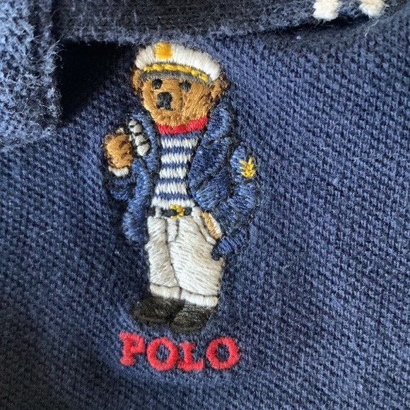 Polo striped shirt with Bear logo - Picture 3 of 5